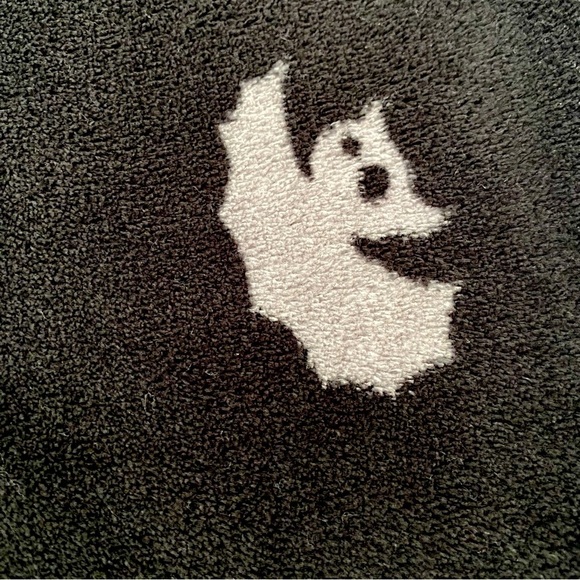 Halloween Bat Black and Gray Cozy Throw Blanket - Picture 5 of 5